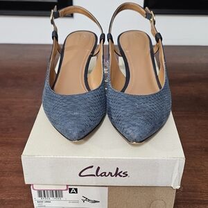 Clarks Blue Slingback Women's Shoes